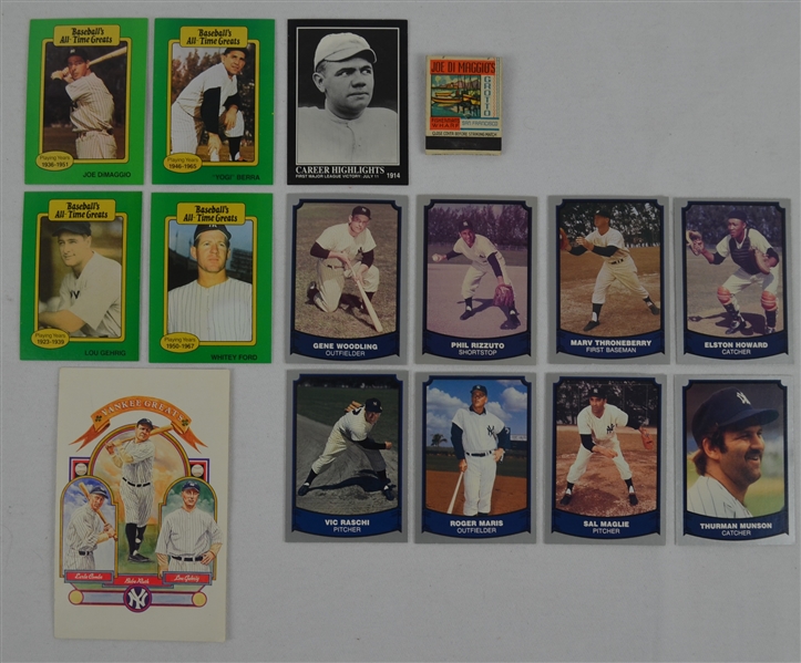 New York Yankee Card Collection & Vintage Joe DiMaggio Matchbook