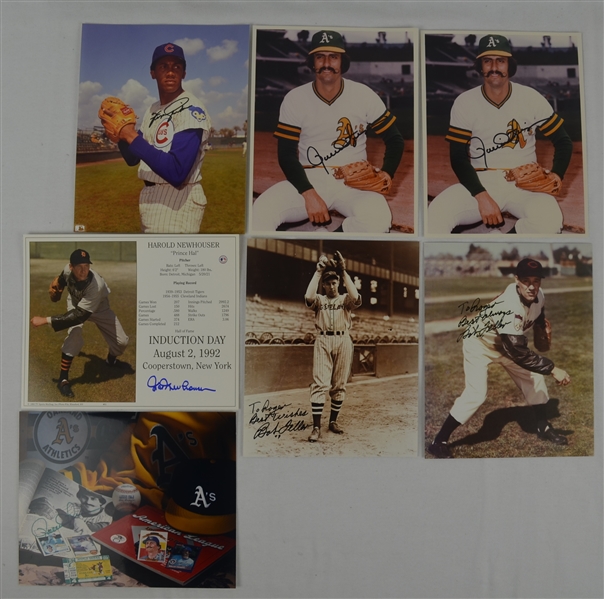 Collection of 7 Autographed HOF Pitchers 8x10 Photos