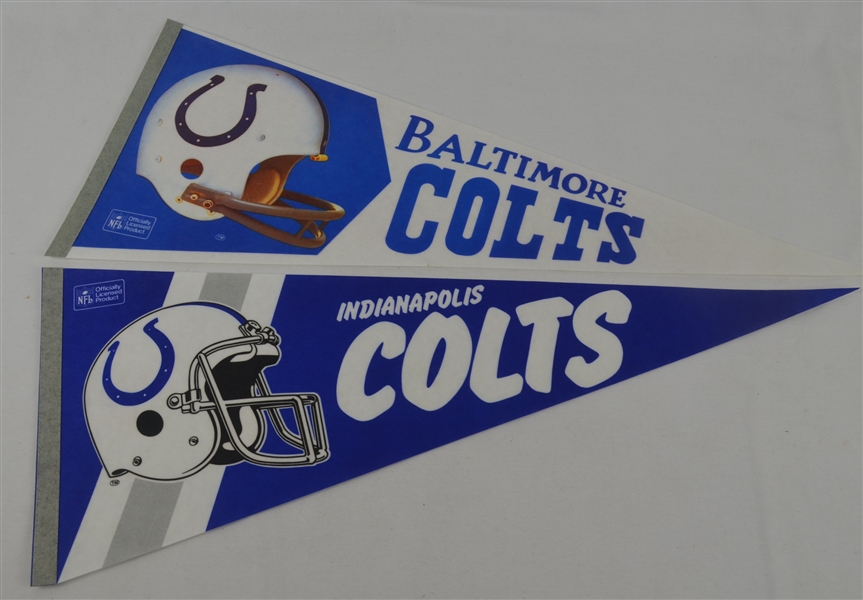 Baltimore & Indianapolis Colts Vintage Football Pennants