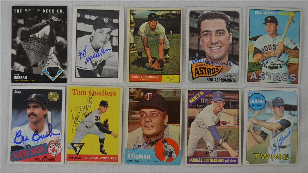 Vintage Collection of 10 Autographed Baseball Cards w/Hoyt Wilhelm