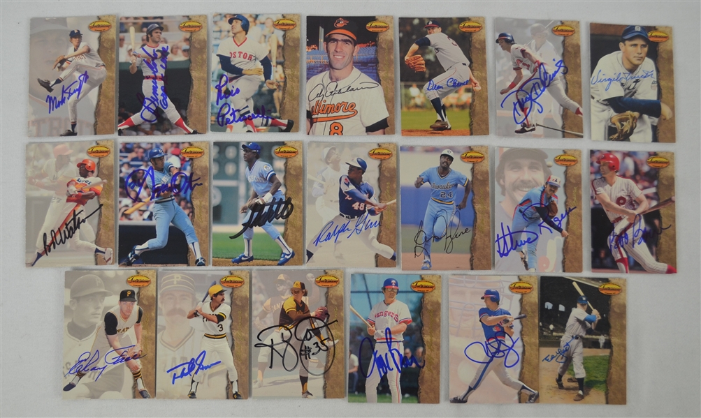 Vintage Collection of 25 Autographed 1994 Ted Williams Co. Baseball Cards 