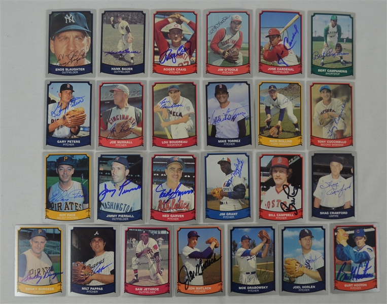Vintage Collection of 25 Autographed 1990 Pacific Baseball Cards 