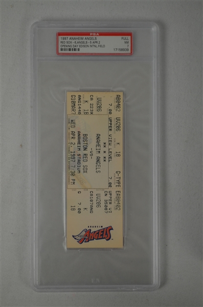 California Angels 1997 Full PSA Graded Ticket