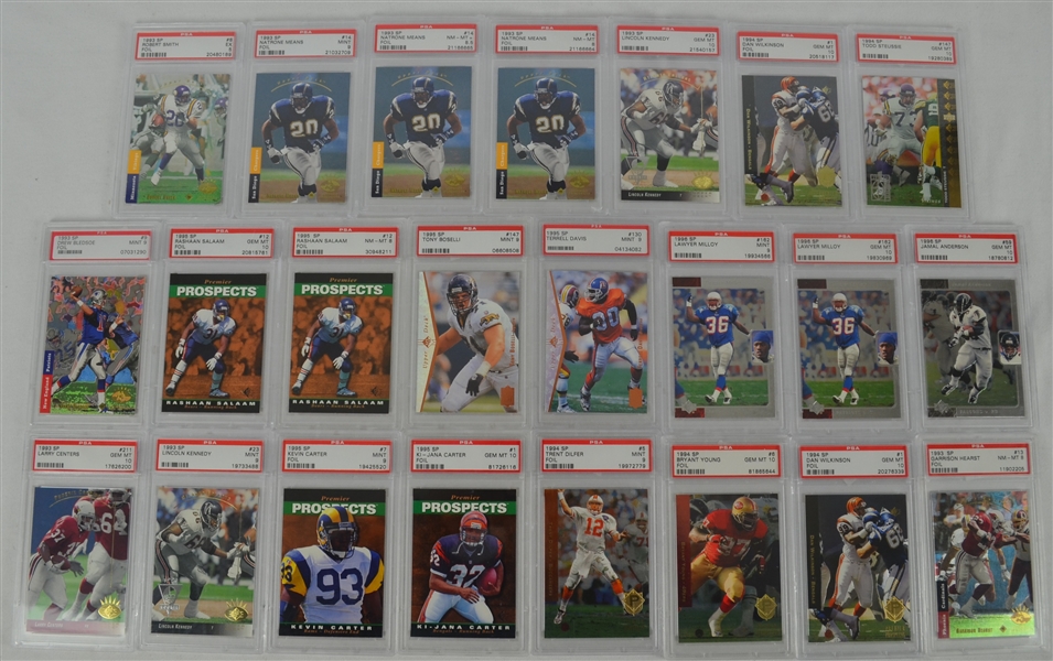1993-1996 SP Football Collection of 23 PSA Graded Cards