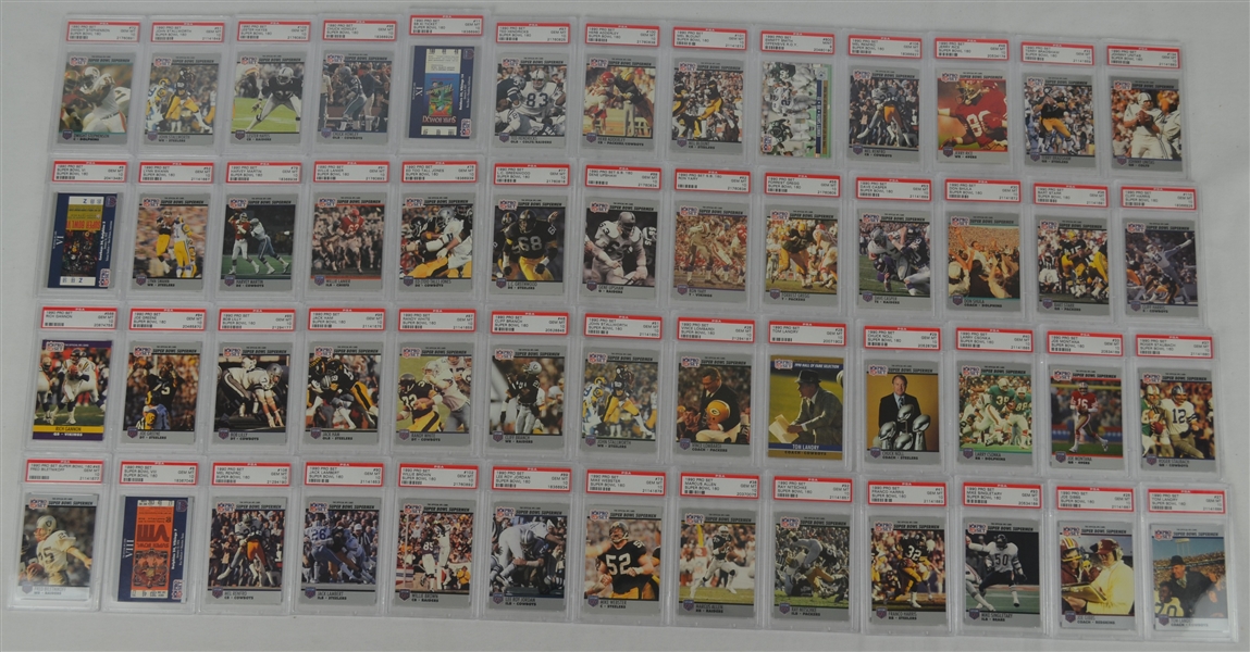 1990 Pro Set Football Collection of 52 PSA Graded Cards