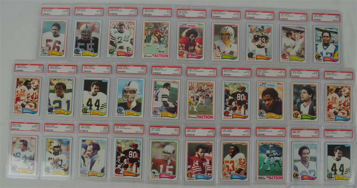 1982 Topps Football Collection of 29 PSA Graded Cards 