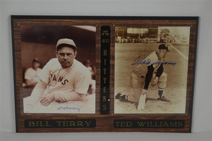 Bill Terry & Ted Williams Dual Signed B/W Photo