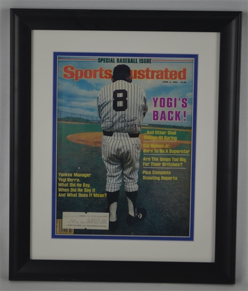 Yogi Berra Autographed & Inscribed 1984 Sports Illustrated Magazine 