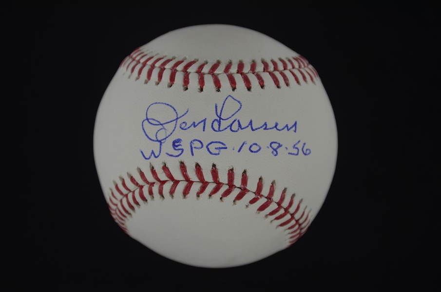 Don Larsen Autographed & Inscribed WSPG 10-8-56 Baseball 