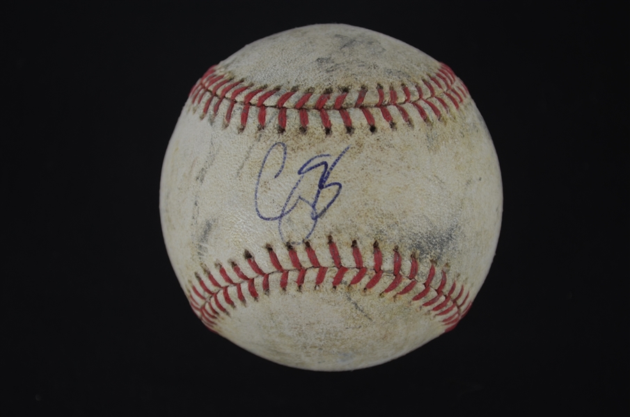 Corey Seager Autographed Game Used Rookie Baseball