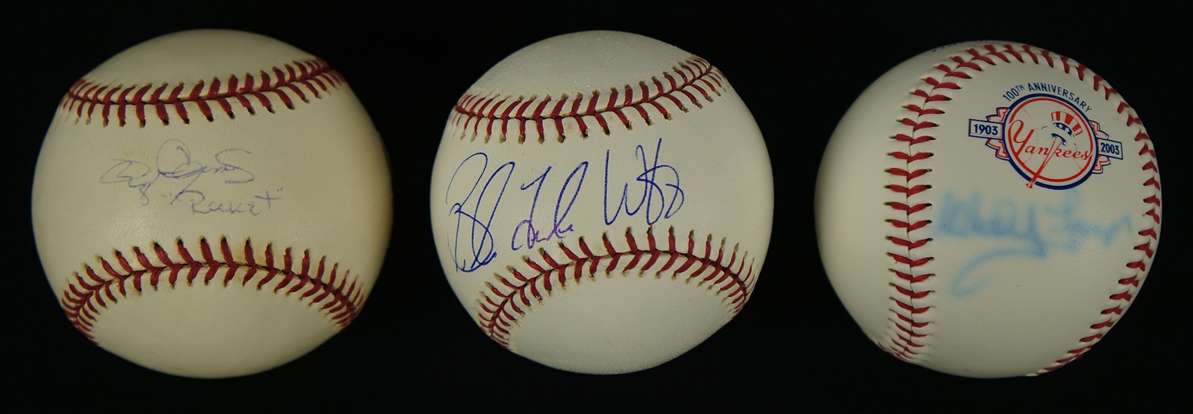 Collection of 3 Autographed Baseballs w/Whitey Ford