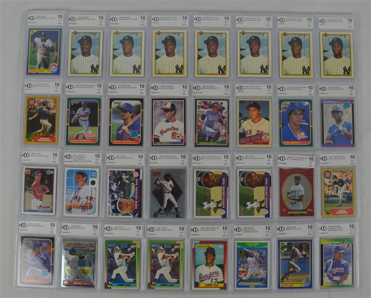 MLB Collection of 32 BCCG 10 Graded Cards