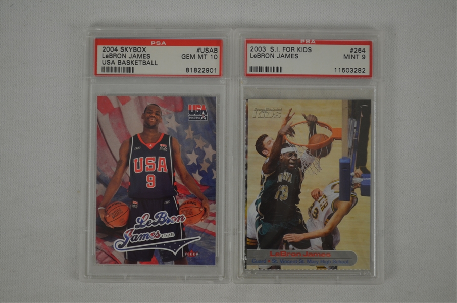 LeBron James 2003 & 2004 PSA Graded Cards 