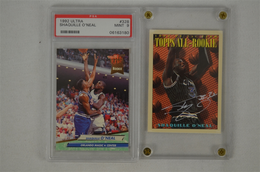 Shaquille ONeal Lot of 2 Fleer Ultra & Autographed Rookie Card 
