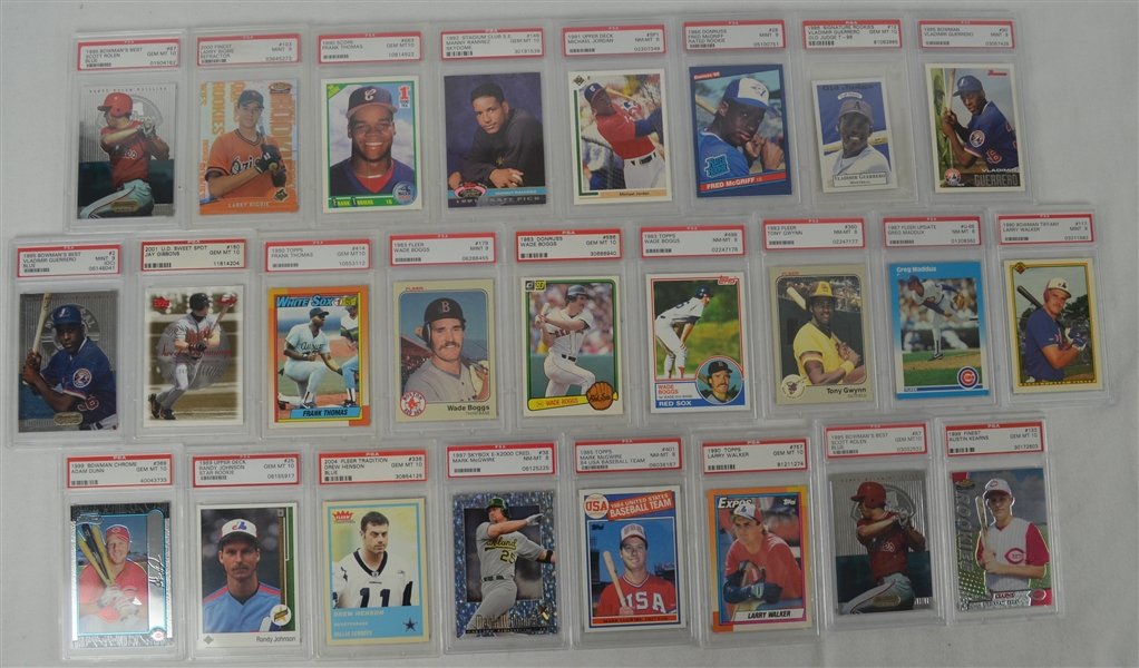 MLB Collection of 44 PSA Graded Cards 