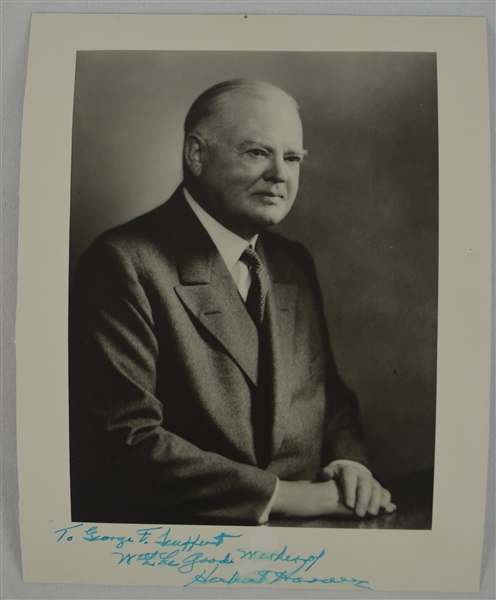 Herbert Hoover Vintage Autographed Original Photo