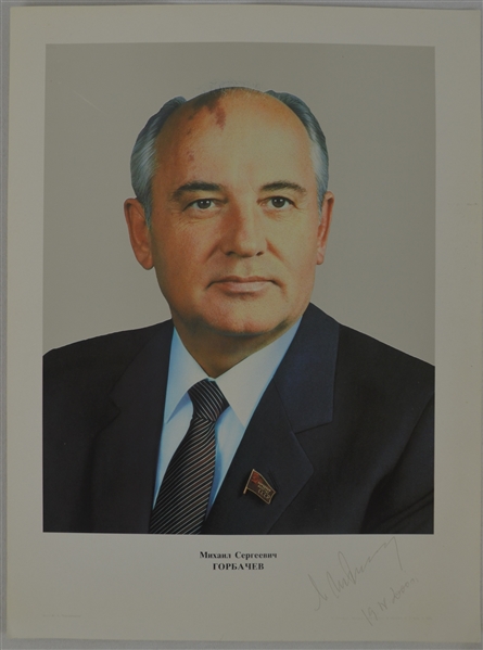 Mikhail Gorbachev Autographed Photo
