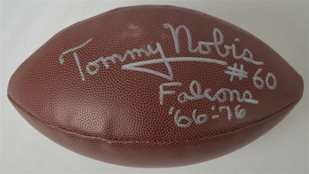 Tommy Nobis Autographed & Inscribed Football