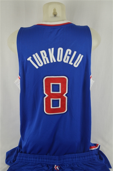 Hedo Turkgolu 2013-14 LA Clippers Professional Model Uniform w/Medium Use