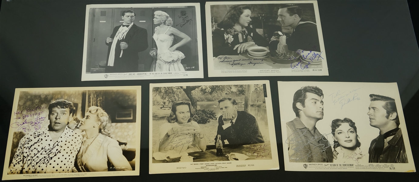 Vintage Collection of 5 Autographed Limited Edition Photos w/Doris Day "By the Light of the Silvery Moon"