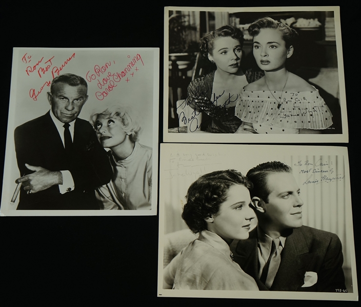 Vintage Collection of 3 Autographed Photos w/George Burns