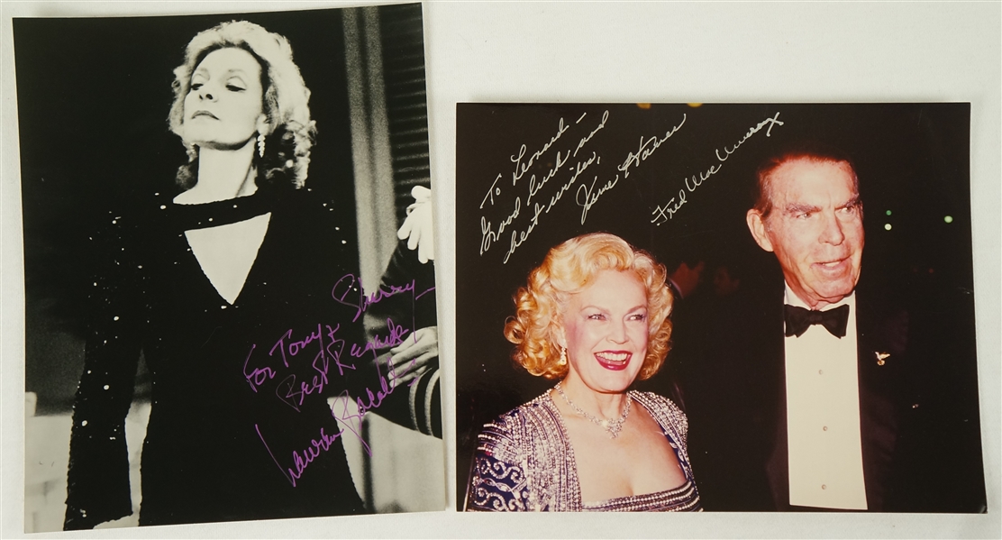 Vintage Collection of 2 Autographed Photos w/Lauren Bacall