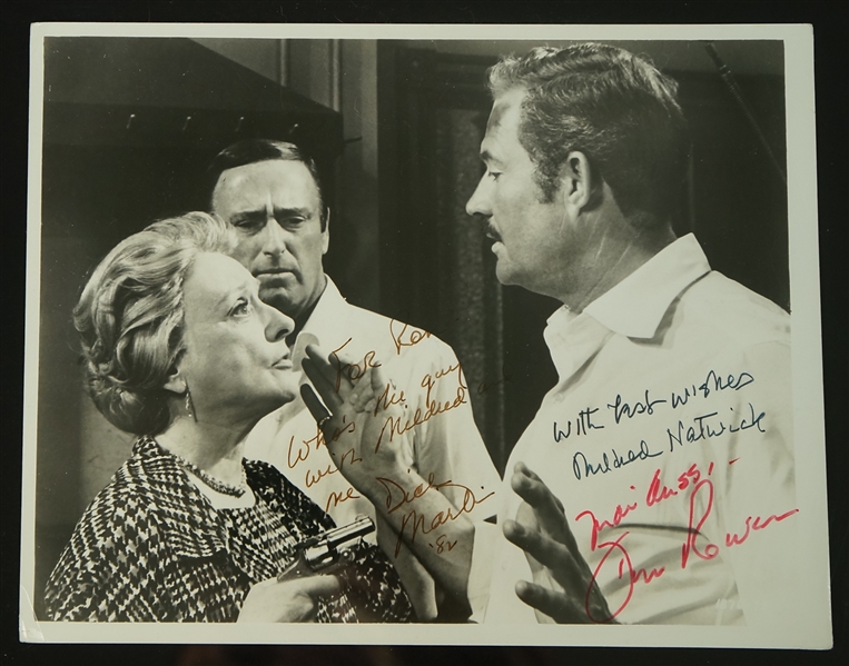 Vintage Original "The Maltese Bippy" Autographed Wire Photograph  w/Dick Martin