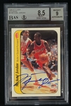 Michael Jordan 1986 Fleer Autographed Rookie Sticker Card BGS 8.5 & 9 w/UDA COA
