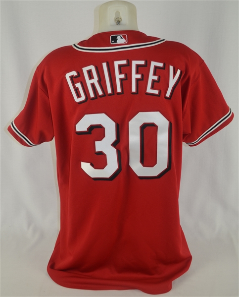 Ken Griffey Jr c. 2003-04 Cincinnati Reds Professional Model Jersey w/Light Use