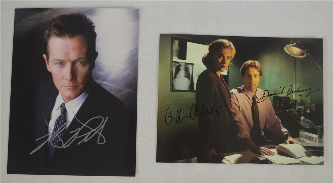 Lot of 2 X-Files Autographed Photos