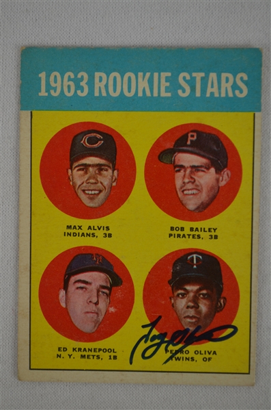 Tony Oliva 1963 Topps Autographed Rookie Card