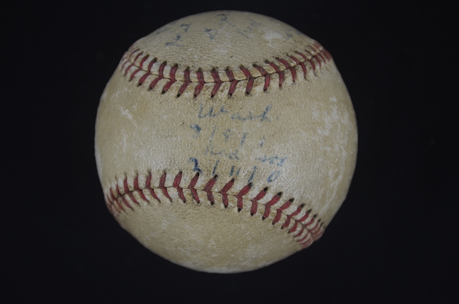 1952 Boston Red Sox Game Used Baseball From 9/26/1952