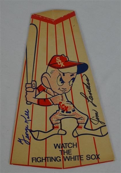Vintage Chicago White Sox Popcorn Box Signed by George Kell & Jim Landis