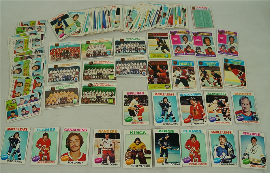 Collection of 123 NHL 1975-76 Topps Cards