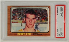 Bobby Orr 1966 Topps Rookie Card #35 PSA 6.5 EX/MT+  