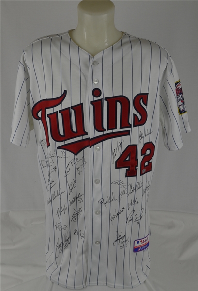 Minnesota Twins 2010 Inaugural Season at Target Field Jackie Robinson Day Team Signed Jersey 1 of 1 