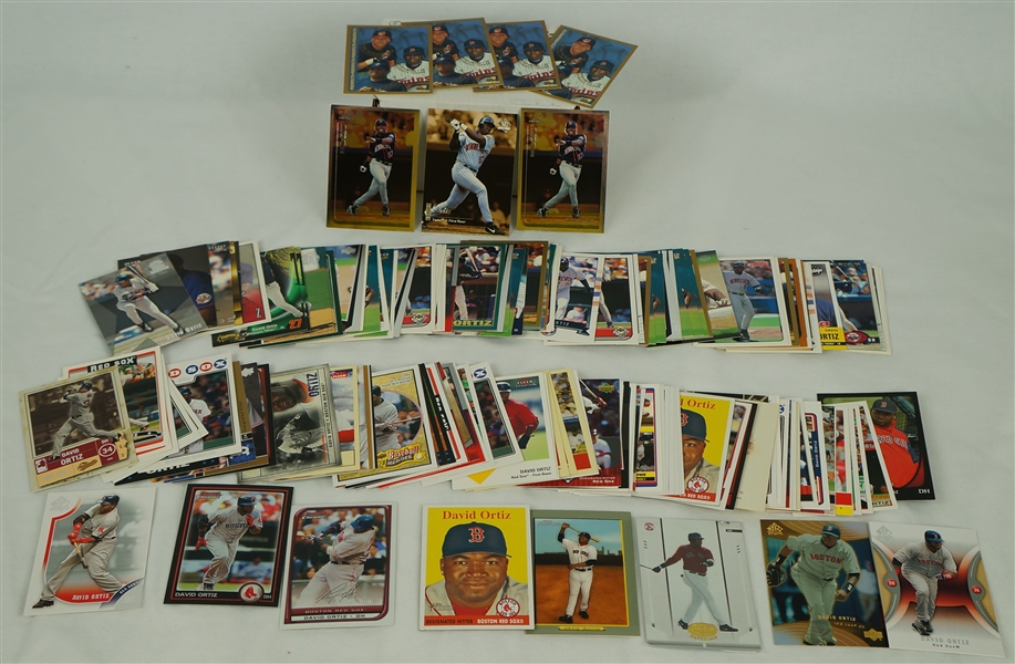 David Ortiz Collection of 147 Baseball Cards w/Rookies