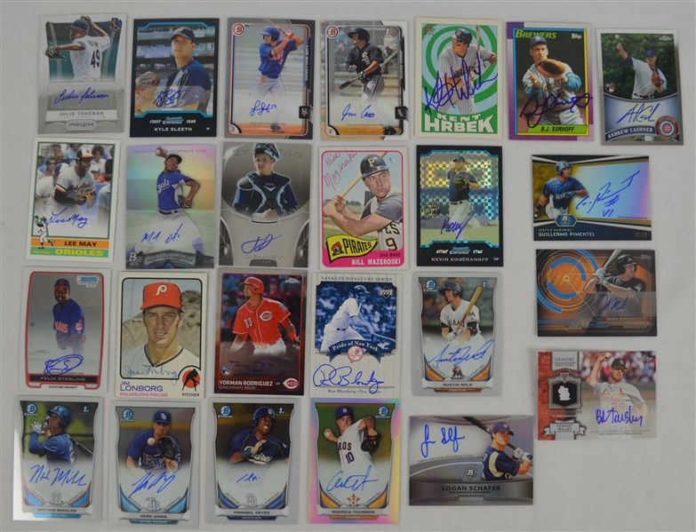 Collection of 25 Autographed Baseball Cards