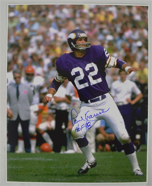 Paul Krause & Anthony Barr Autographed 16x20 Vikings Photos