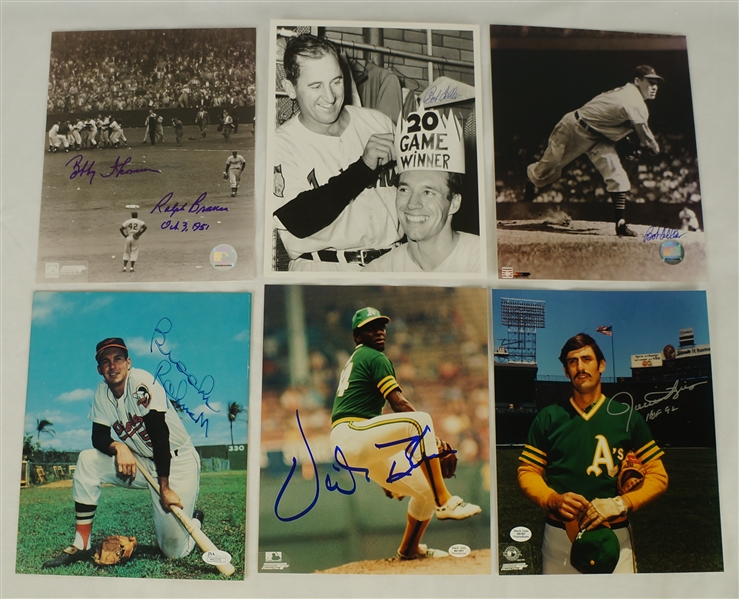 MLB Collection of 6 Autographed HOF Photos