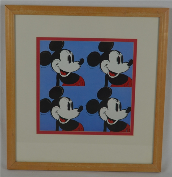 Rare Mickey Mouse Walt Disney Framed Print w/Disney LOA