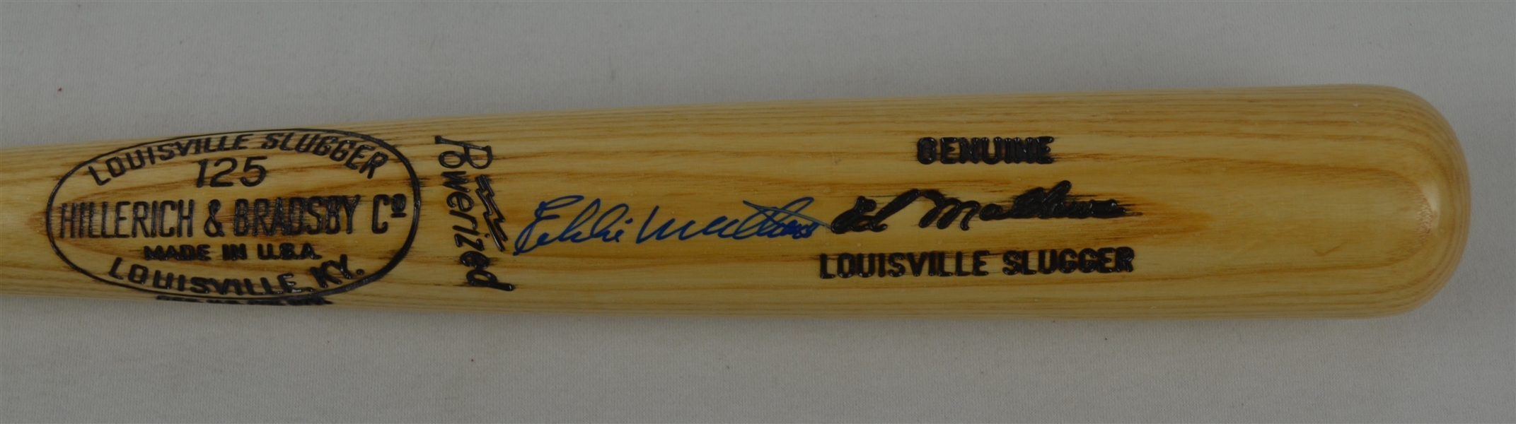 Eddie Mathews Autographed Signature Model Louisville Slugger Bat