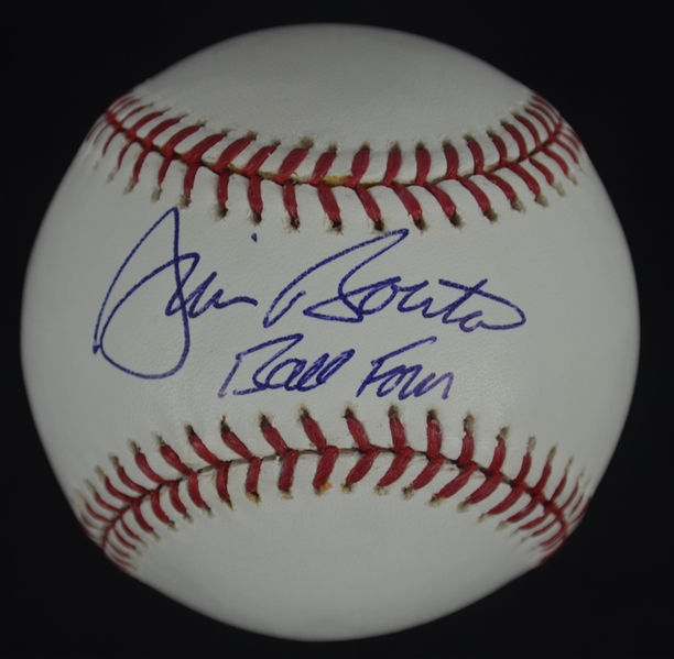 Jim Bouton Autographed "Ball Four" Inscribed Baseball  