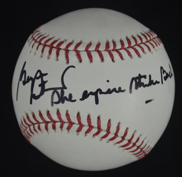 George Steinbrenner Autographed & Inscribed “The Empire Strikes Back" Baseball