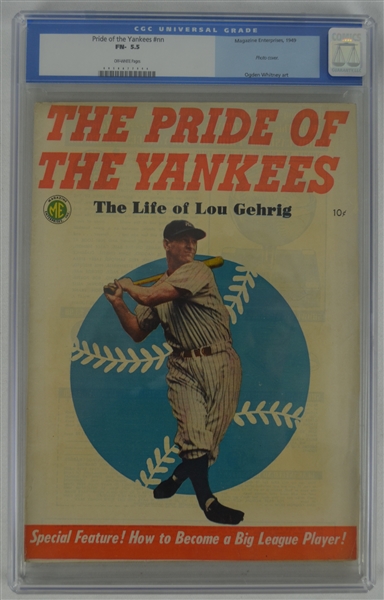 "The Life of Lou Gehrig" Pride of the Yankees 1949 Magazine CGC 5.5