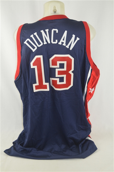 Tim Duncan 2003 Team USA Professional Model Jersey w/Light Use