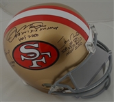 Joe Montana Steve Young & Jerry Rice Autographed & Multi Inscribed SF 49ers Helmet
