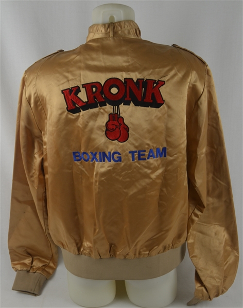 Thomas Hearns Kronk Gym Jacket Presented to Joe Frazier