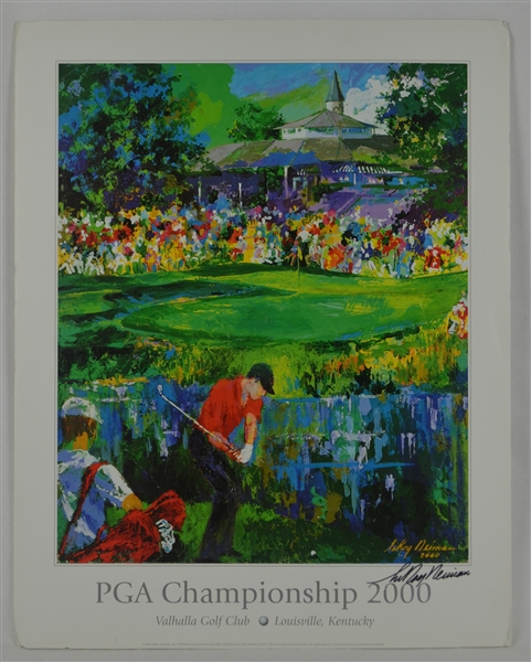 Tiger Woods 2000 PGA Championship Lithograph Signed by LeRoy Neiman  