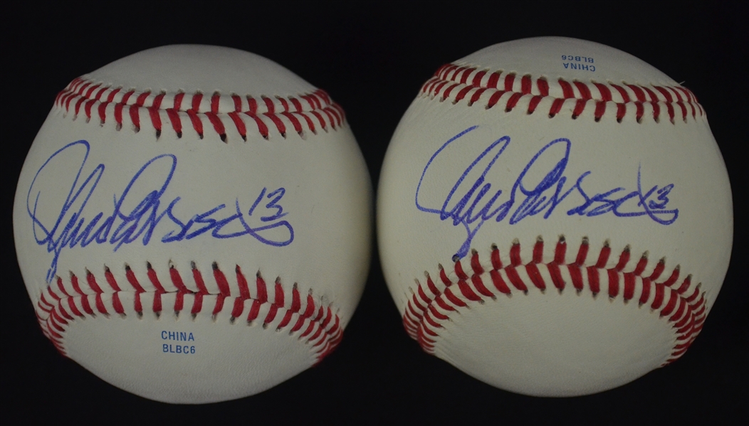 Lance Parrish Lot of 2 Autographed Baseballs